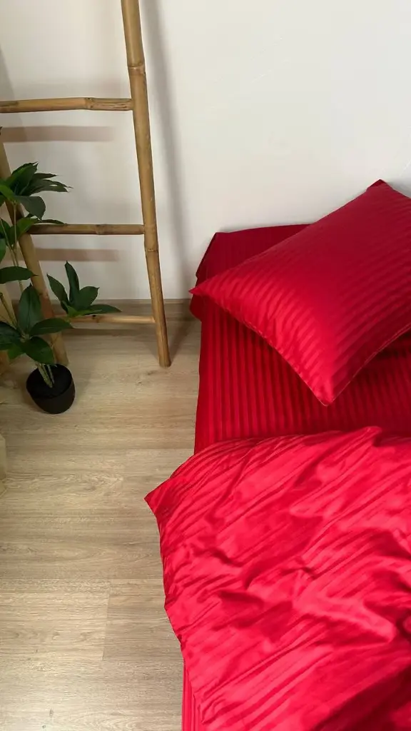 Страйп Сатин червоний