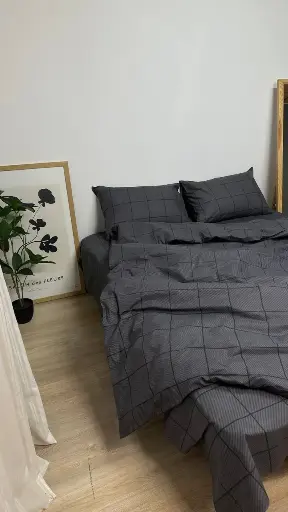 Постільна білизна Бязь Gold Люкс однотонна "Сірі квадрати"